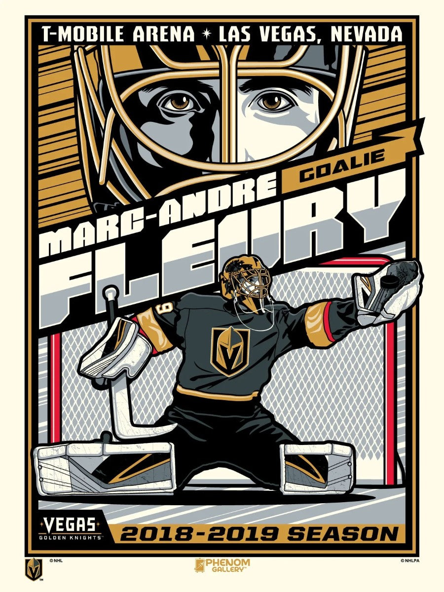 Phenom Golden Knights Marc-Andre Fleuery Gallery Poster 239/300 (LZX) 144010001158