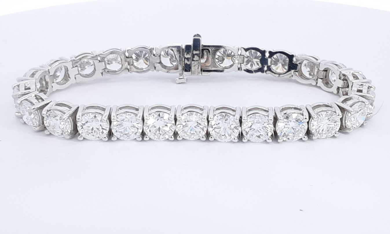 14k White Gold Lab Grown Diamond Tennis Bracelet 7 Inch Ebccrxsa 144010032175