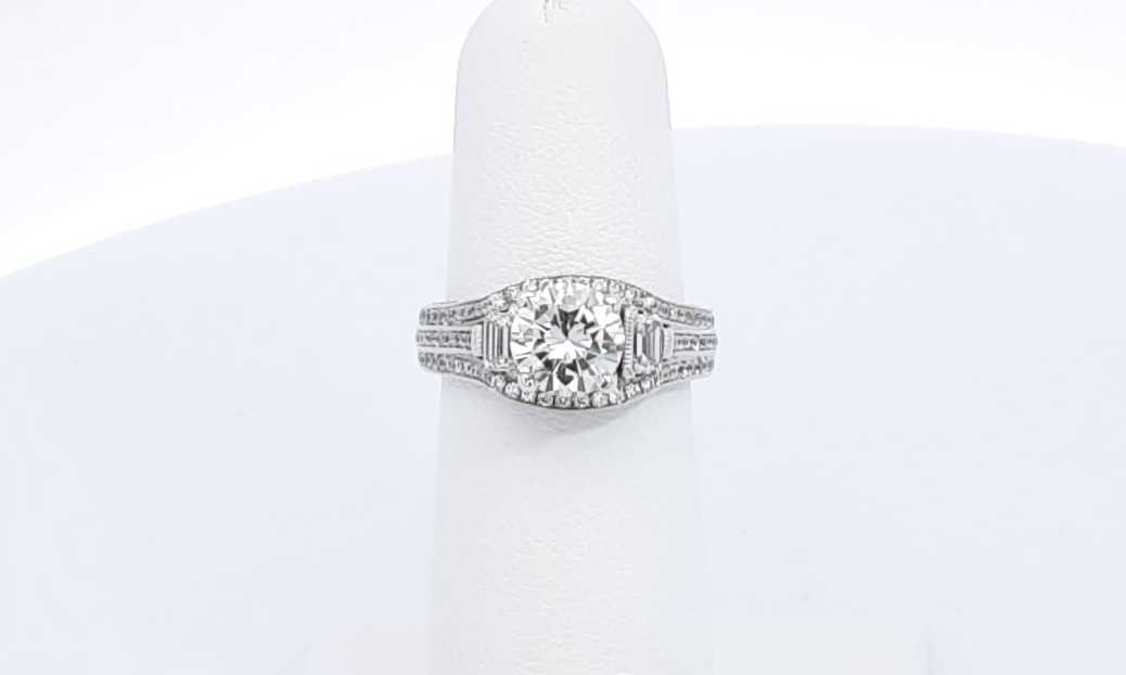 14k White Gold Diamond Engagement Ring Size 4.75 Ebplxzdu 144010002353