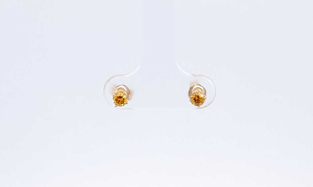 14k Yellow Gold Lab Grown Yellow Diamond Stud Earrings Ebeedu 144020004838