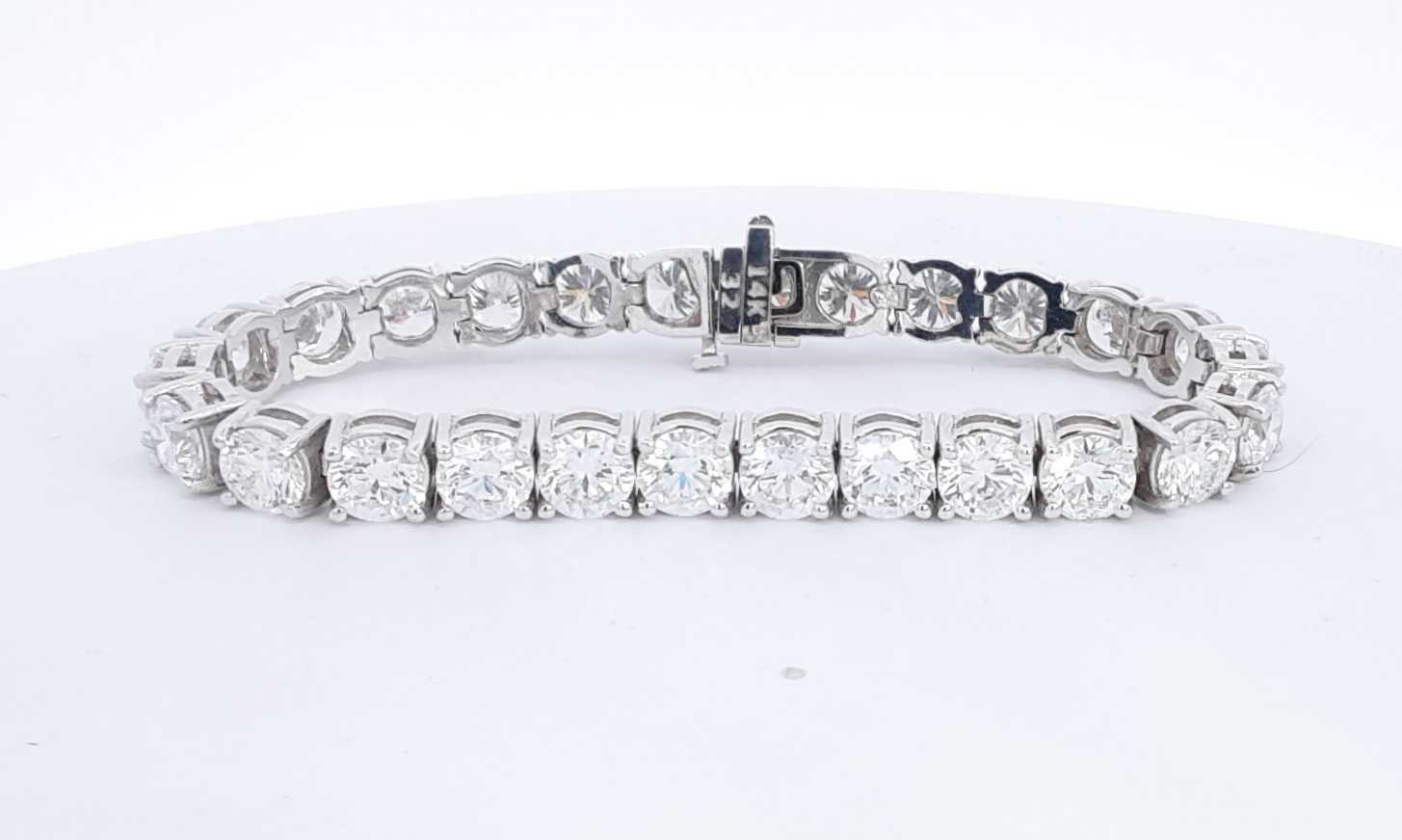 14k White Gold Lab Grown Diamond Tennis Bracelet 7 Inch Ebccrxsa 144010032175