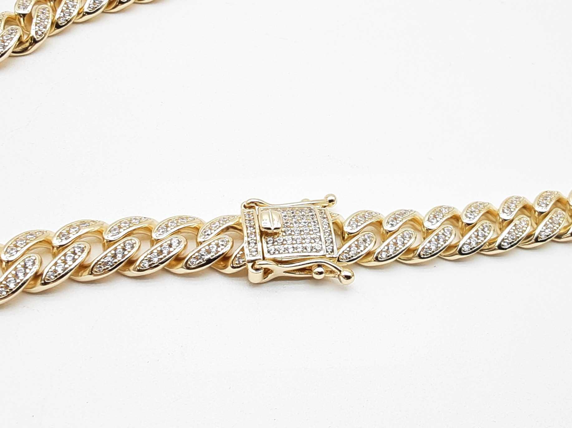 Gold Plated Silver 113.3g Cz Cuban Link Chain 22 Inch Lhwxzde 144020008226