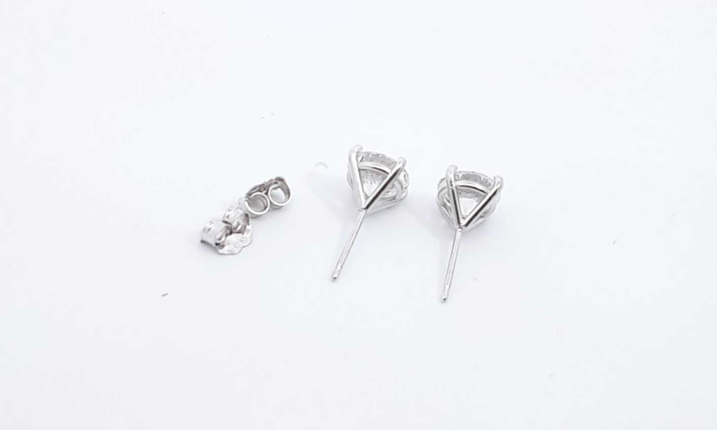 14k White Gold Lab Grown Diamond Stud Earrings Ebccrdu 144030006977