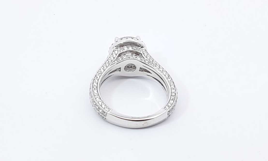 14k White Gold Lab Grown Diamond Engagement Ring Size 6.75 Ebecrdu 144010020956