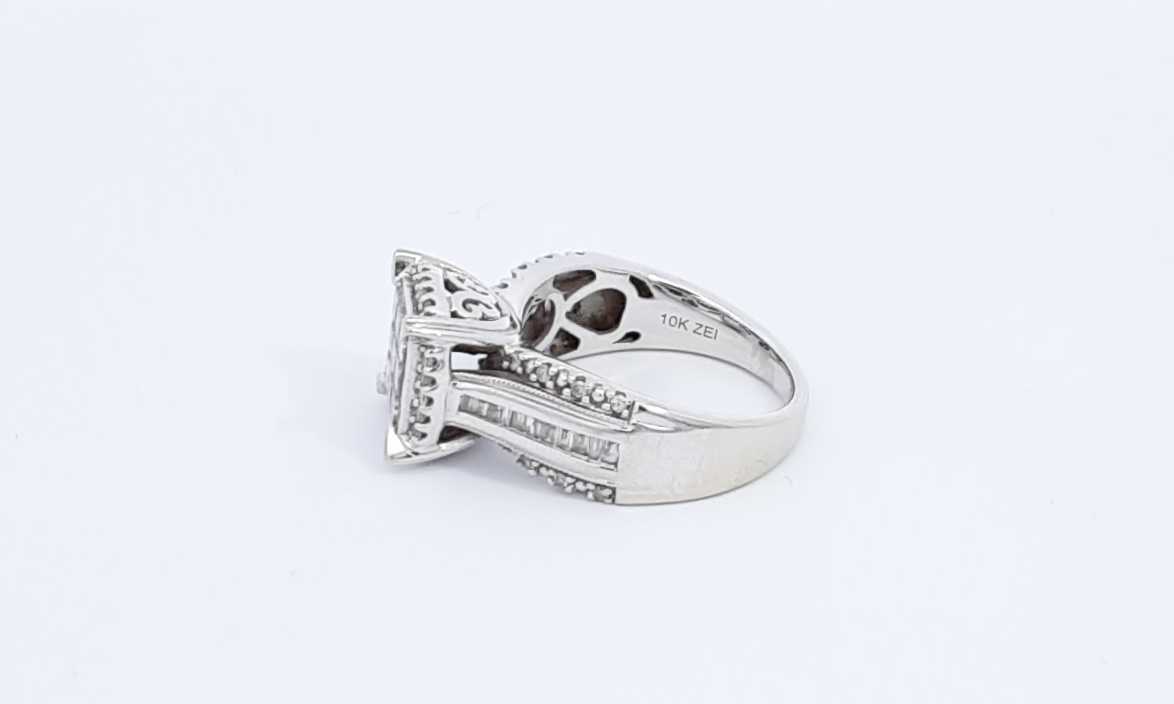 10k White Gold Diamond Engagement Ring Size 7, 6.5 Grams Ebwxzdu 144030003932