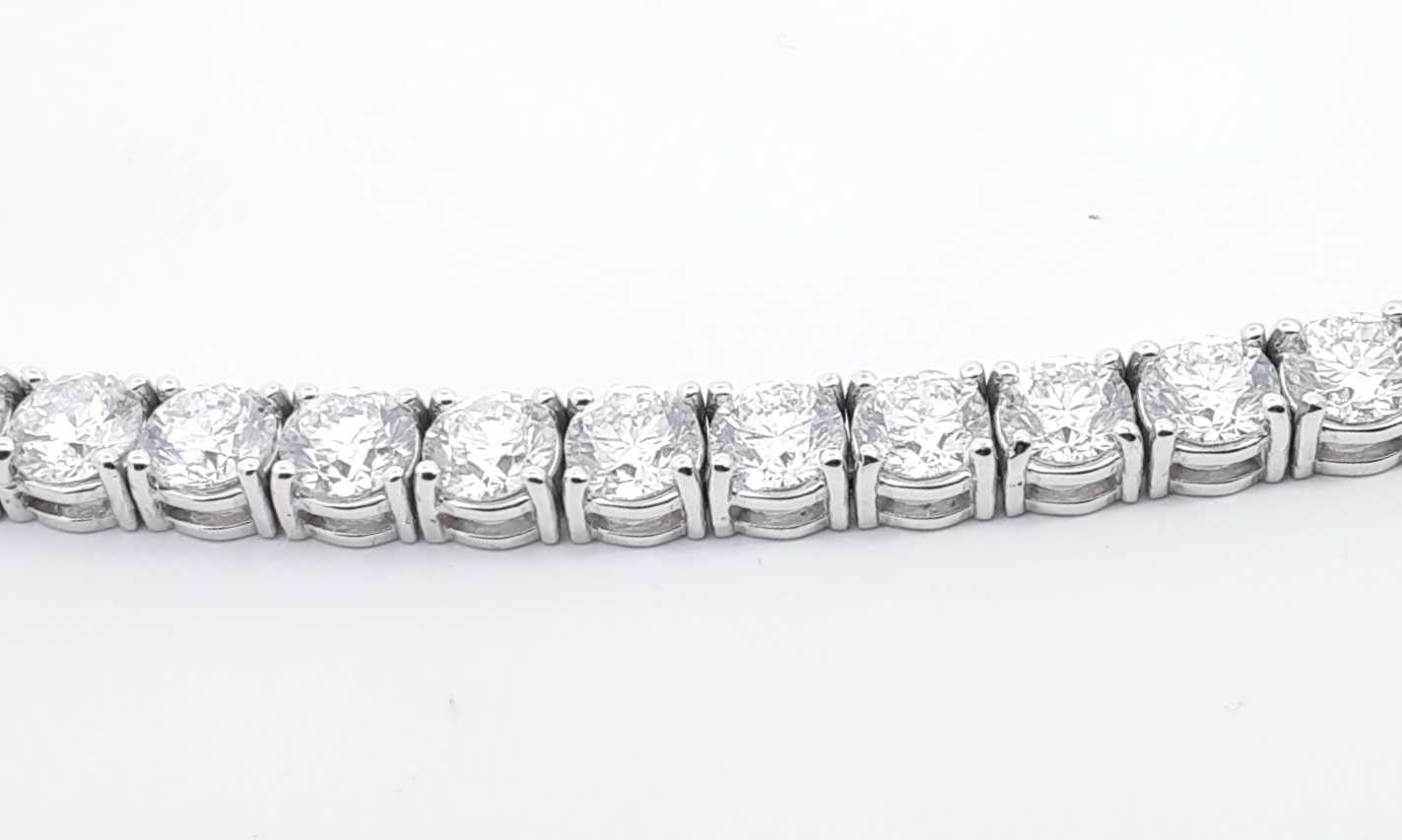 14k White Gold Lab Grown Diamond Tennis Bracelet 7 Inch Ebccrxsa 144010032175