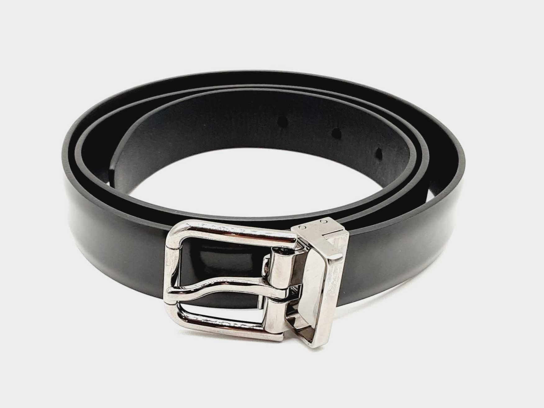 Dolce & Gabbana Black Smooth Leather Belt Size 110/44 Dooxzde 144010026116