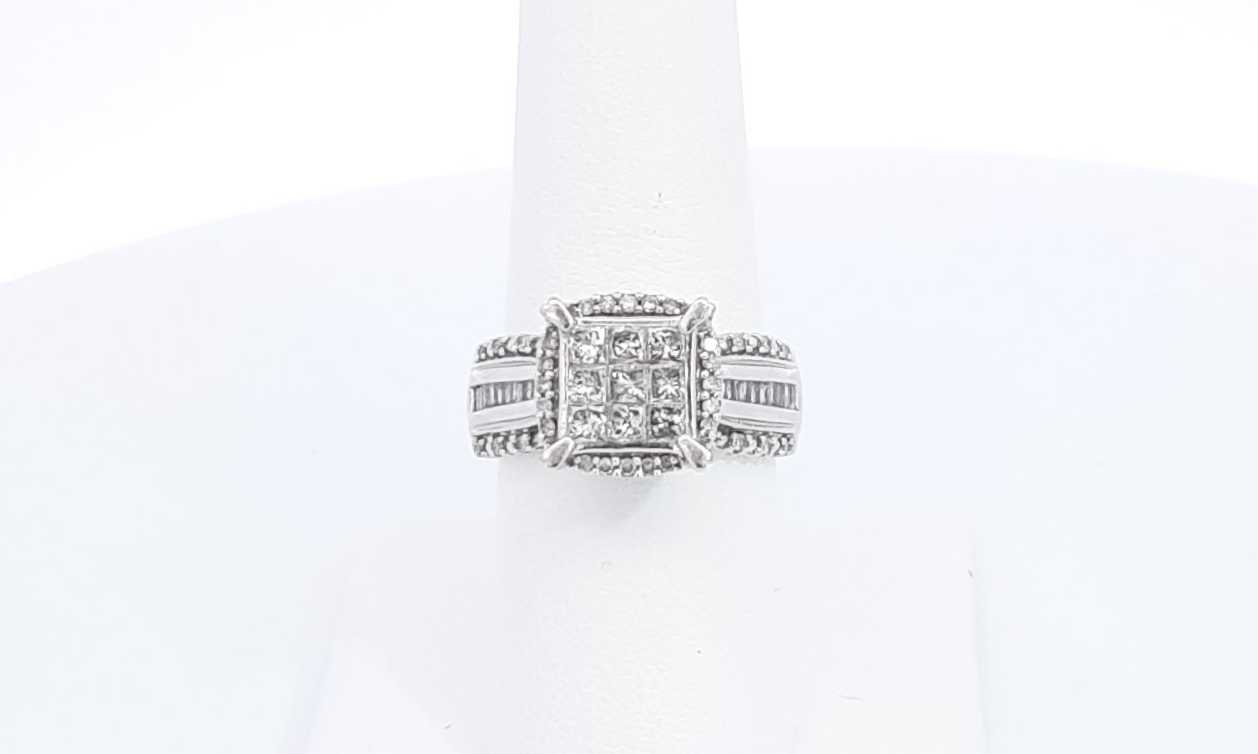 10k White Gold Diamond Engagement Ring Size 7, 6.5 Grams Ebwxzdu 144030003932