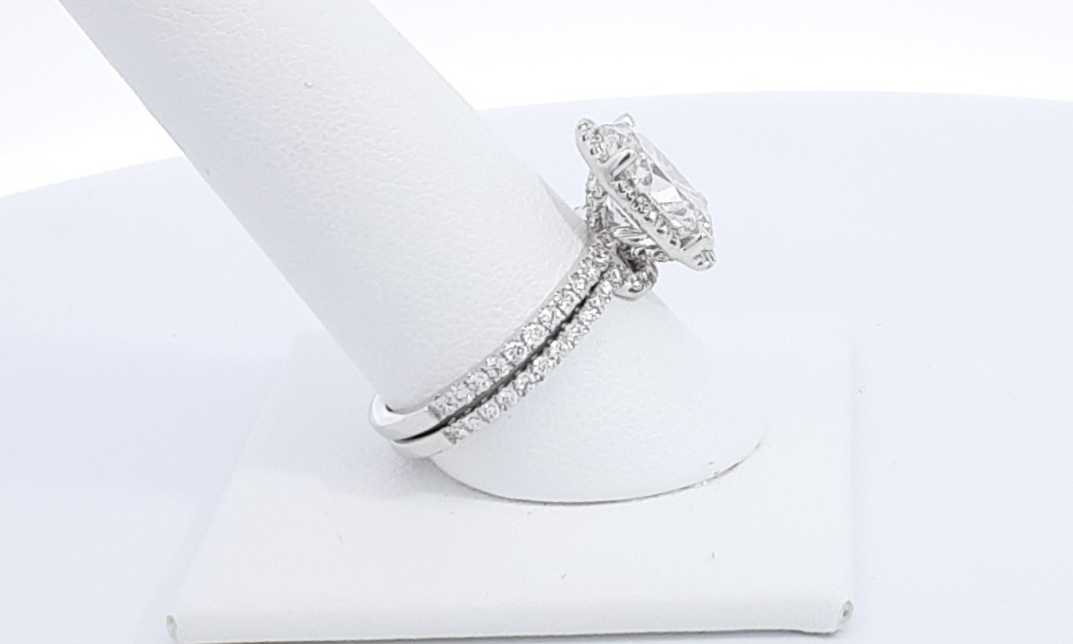 14k White Gold Lab Grown Diamond Engagement Ring Set Size 9 Ebwoxzdu144030000811
