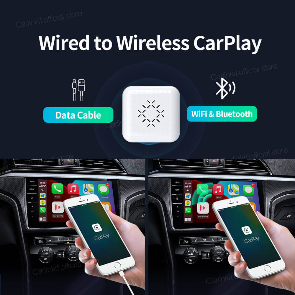Carlinkit 3.0 MINI Wireless CarPlay Adapter Wired to Wireless