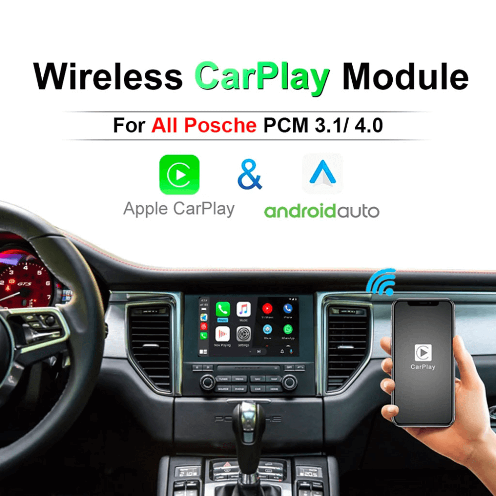 Wireless CarPlay Android Auto for Porsche 911 Boxster Cayman Macan Cayenne Panamera PCM3.1 4.0 2011-2018 Video Module