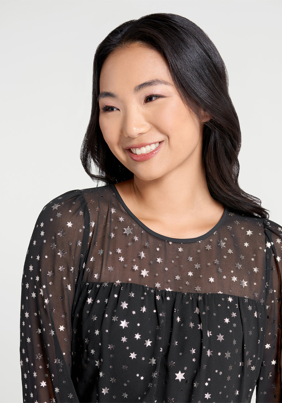 Star Showers Smock Top