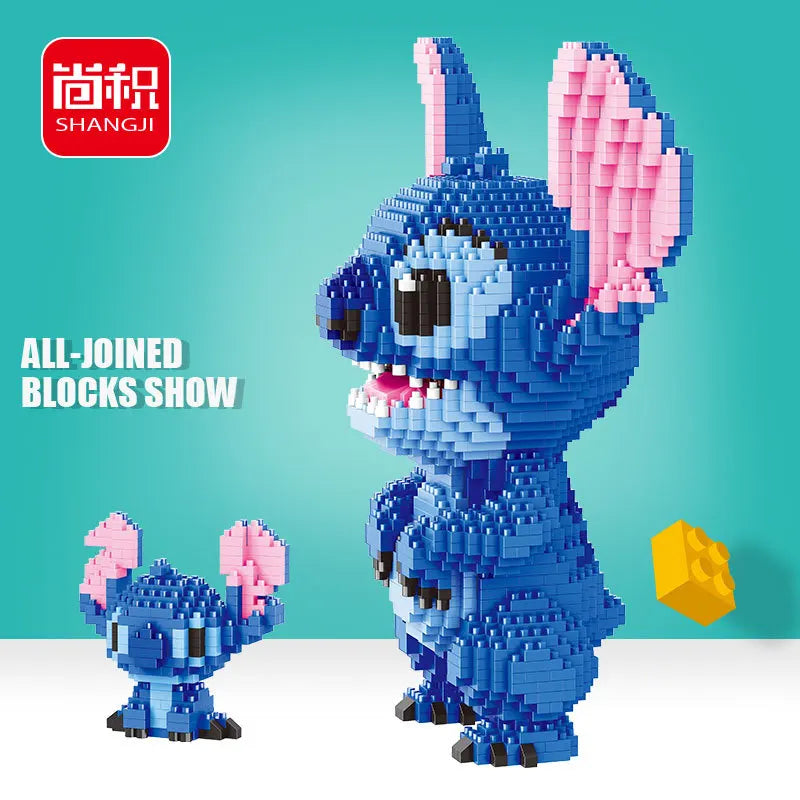 Stitch Diamond Building Block Micro Lilo & Stitch Figure Cute 3D Model 22cm For Children Mini Bricks Toys