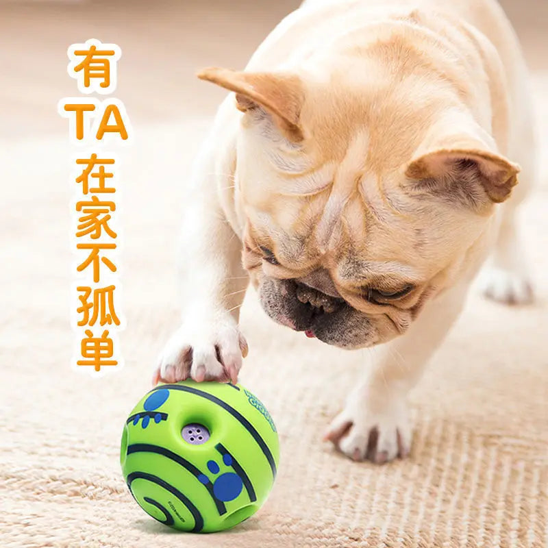 Pet toy dog self hif to dog toy giggle sound ball bite pet ball rolling grinding teeth to relieve bored. Mmm