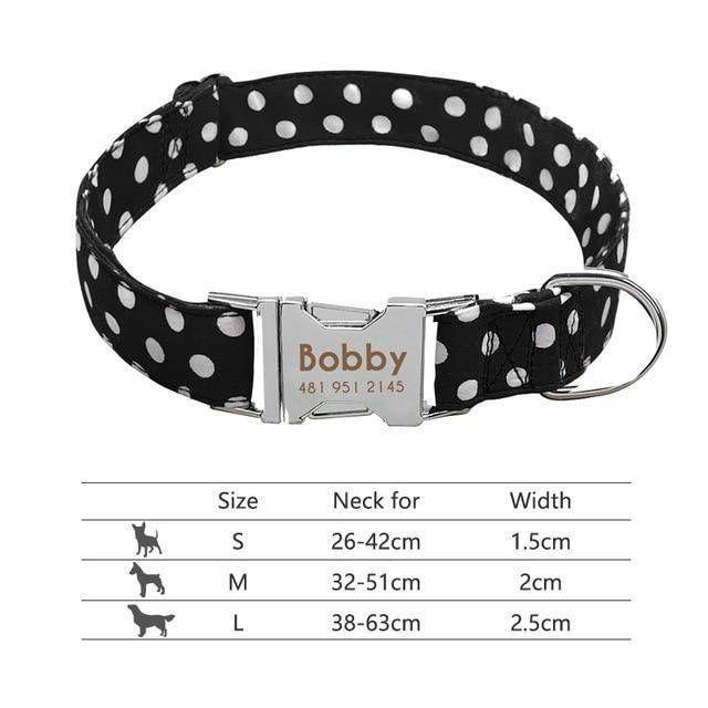 Nylon Dog Collar Personalized Pet Collar Engraved ID Tag