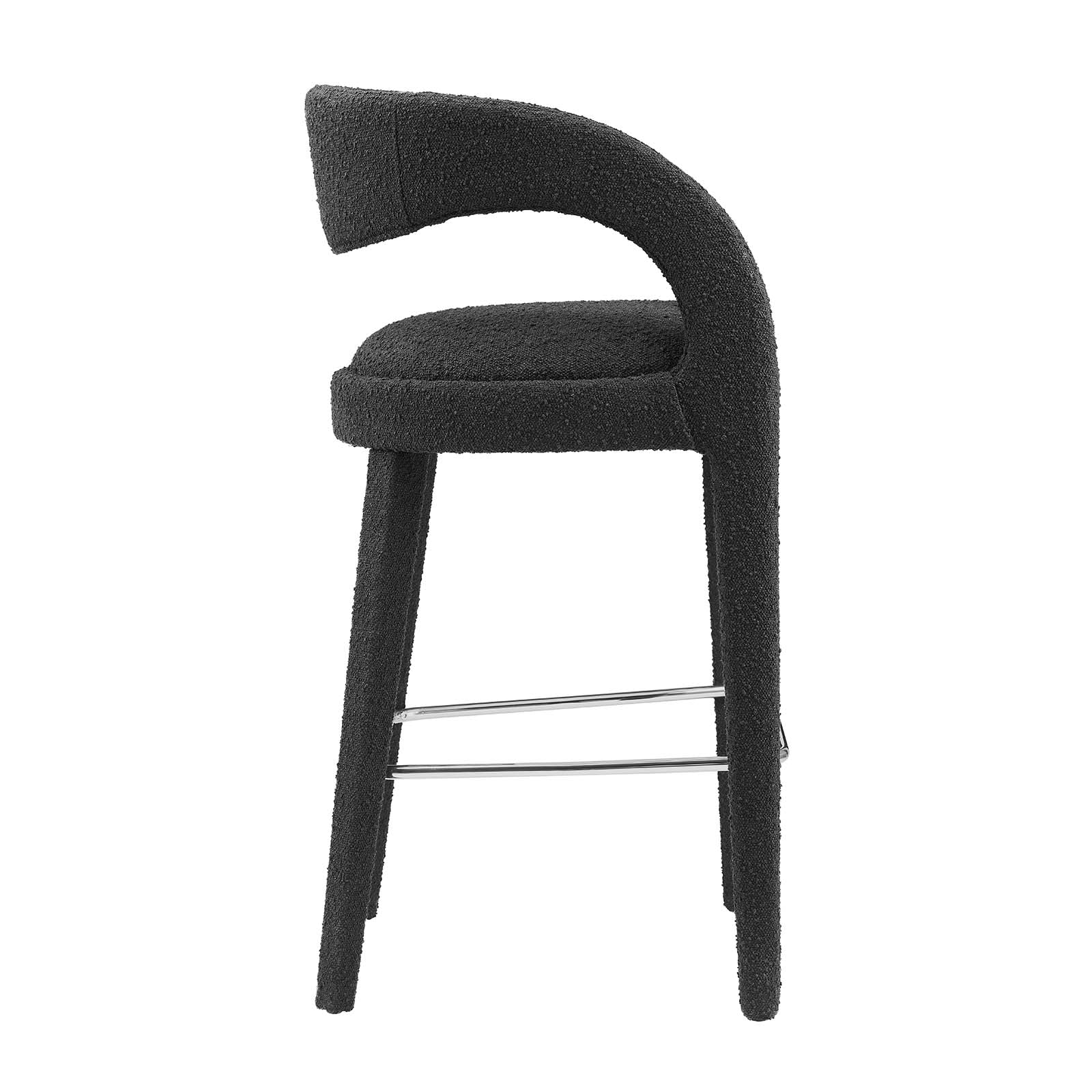 Pinnacle Boucle Upholstered Bar Stool Set of Two