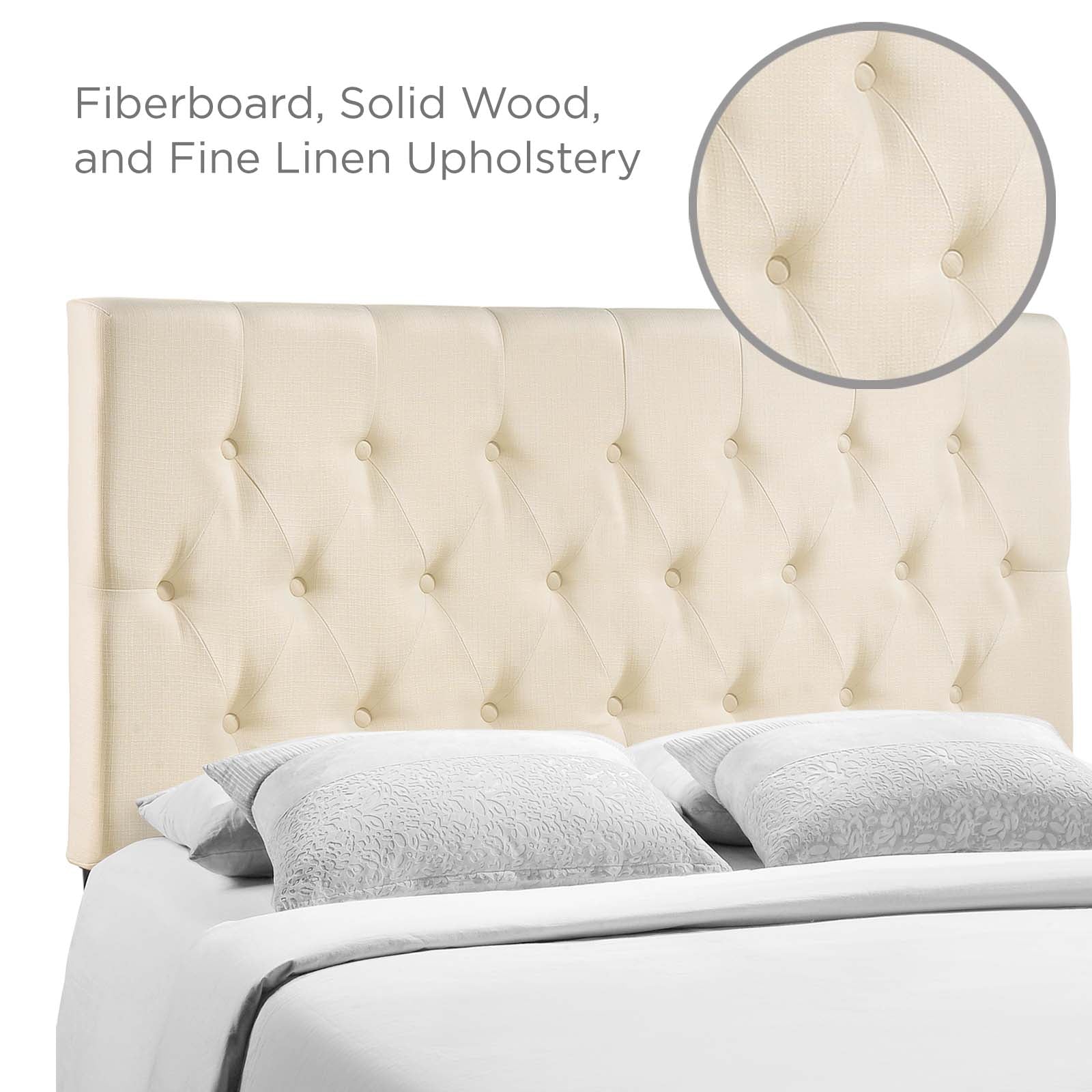 Clique King Headboard in Ivory