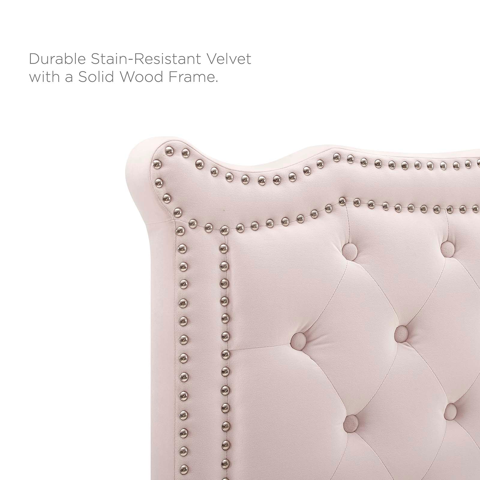 Clara Queen Platform Bed in Pink