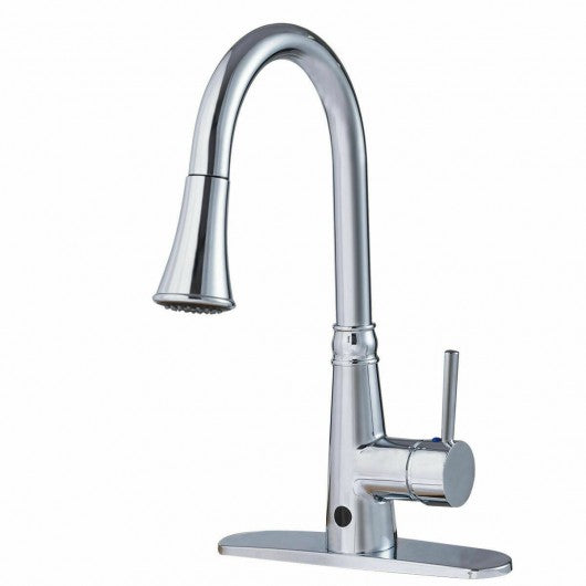 Pull-down Single Handle Dual Spray Chrome Kitchen Faucet