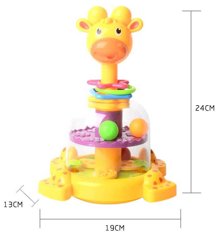 Giraffe Spinning and Popping Cause and Effect Toy for Babies | Shinymarch