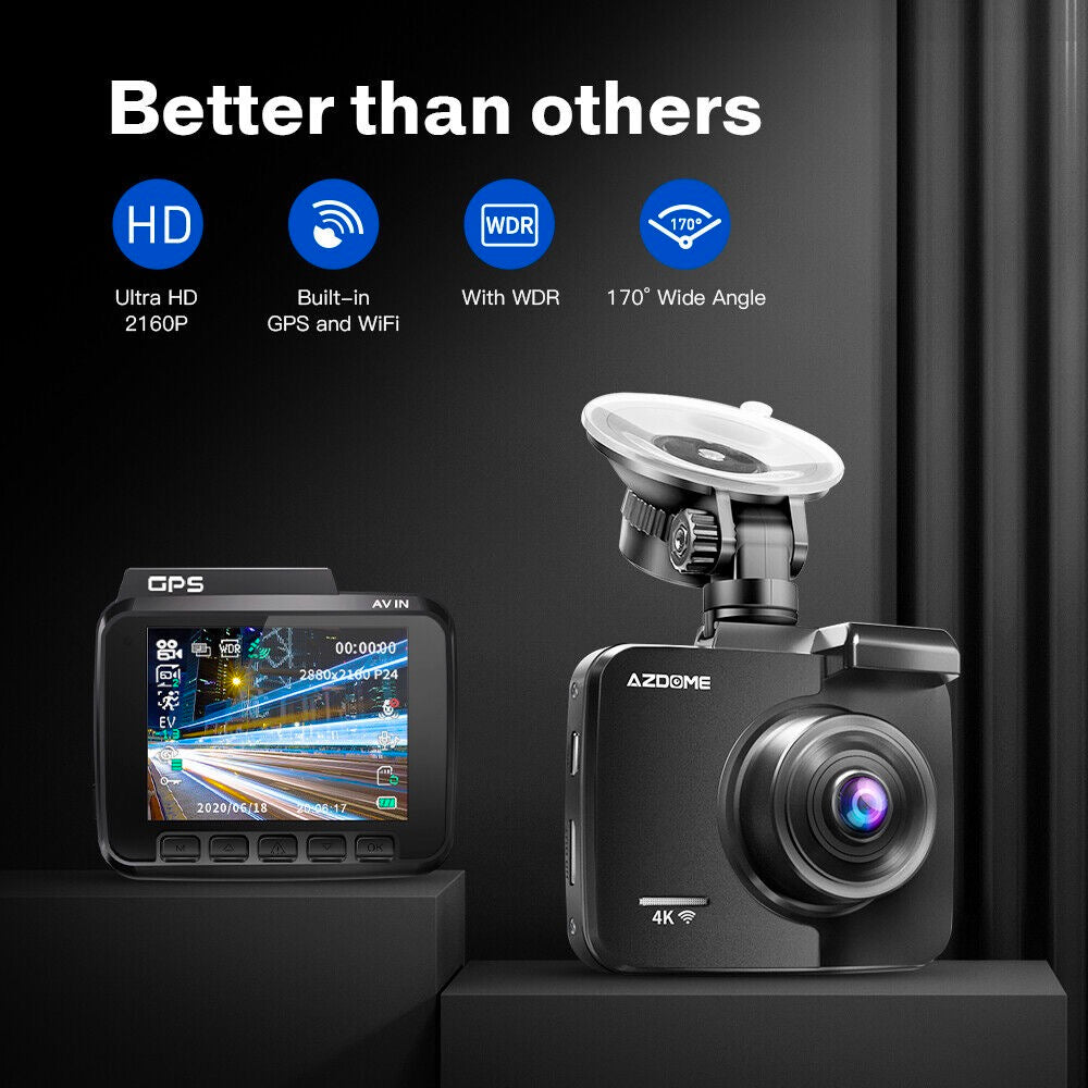 AZDOME GS63H WiFi 4K Dash Cam, UHD 2160P 2.4 IPS Screen Driving Recor –  AZDOME Official Stores