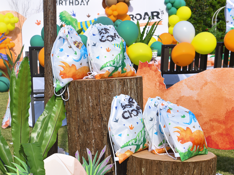 wernnsai dinosaur party gift bags drawstring bags 