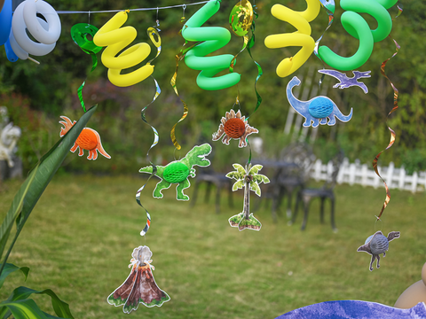 wernnsai dinosaur centerpieces haning swirls