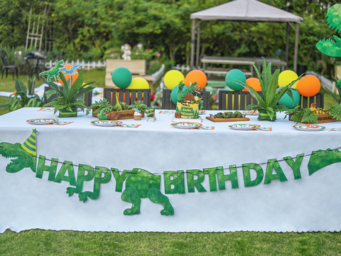 wernnsai happy birthday banner watercolor dinosaur party party store party in a box