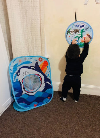 wernnsai dart board and bean bag toss game