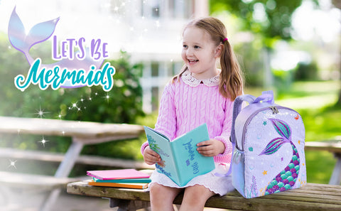wernnsai mermaid sequin backpack lightweight for toddlers