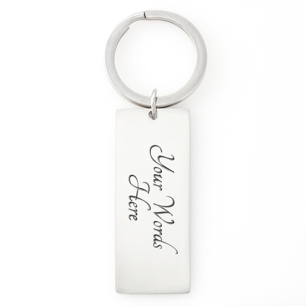 Calligraphy Serenity Prayer Keyring - Engravable and Personalized