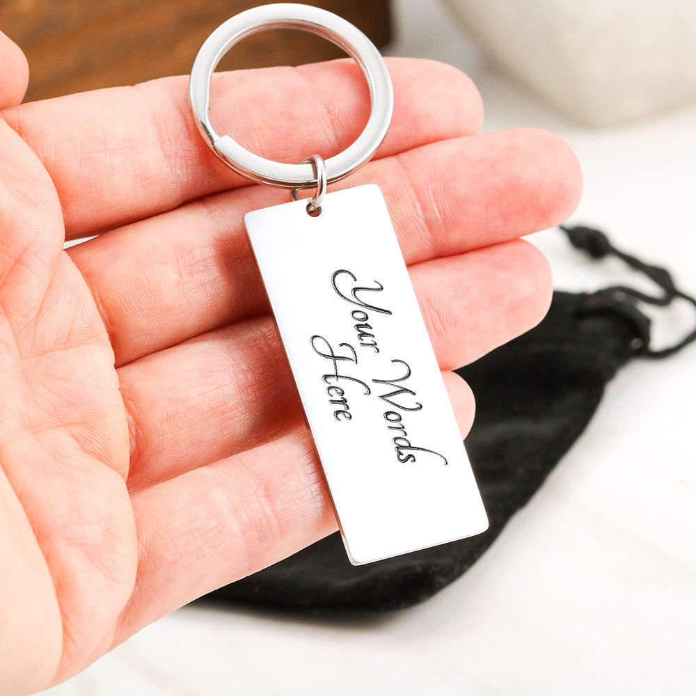 Calligraphy Serenity Prayer Keyring - Engravable and Personalized