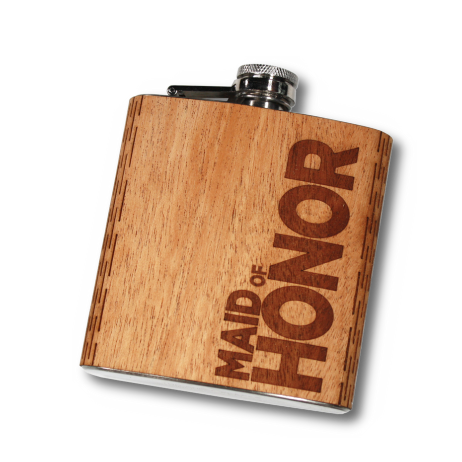 Wedding Party Hip Flasks 6 oz - Handmade in the USA