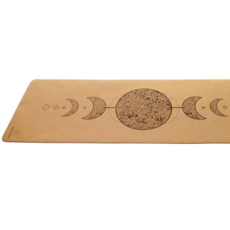 NATURAL CORK - Moon Printed Yoga Mat