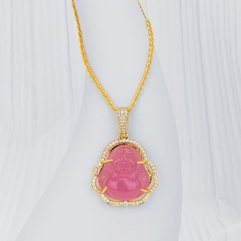 pink jade necklace