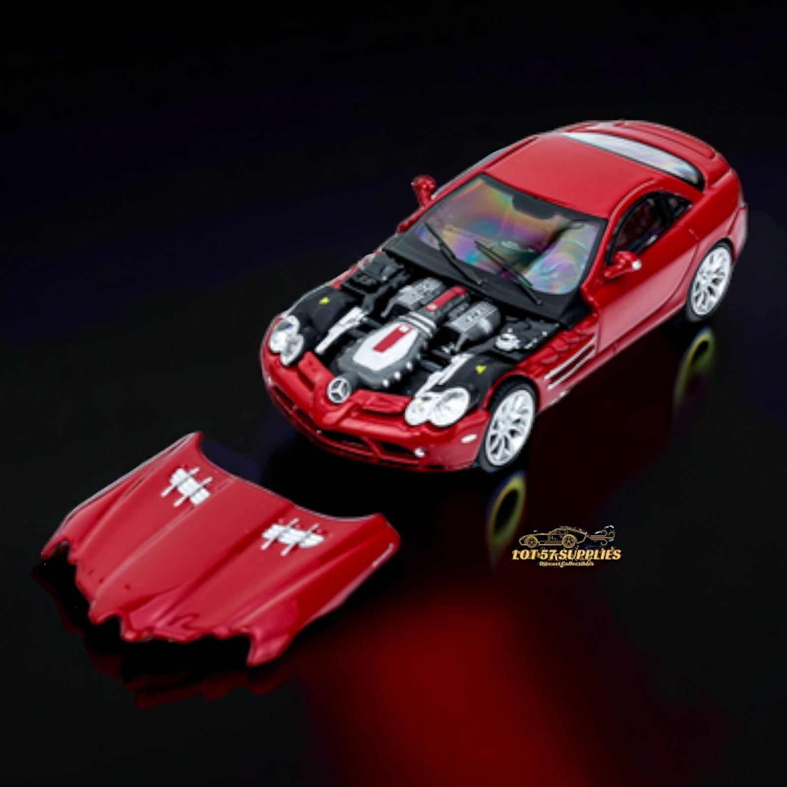 Street Weapon Mercedes Benz McLaren SLR in Red With Detachable Hood 1:64