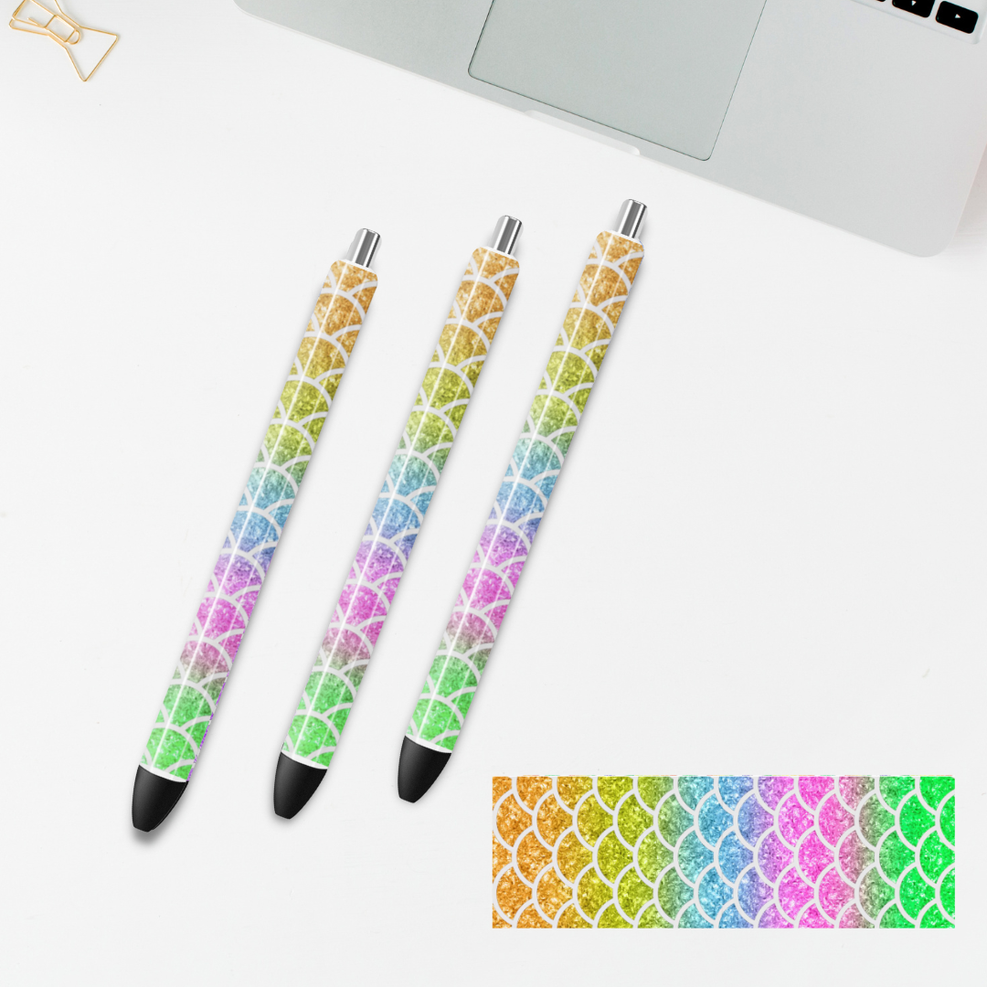Rainbow Mermaid - UV DTF Pen Wrap