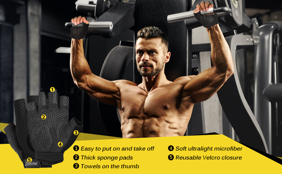 Workout Gloves for Men Women - Gym Training Gloves for Fitness Exercise Weight Lifting Crossfit Bodybuilding