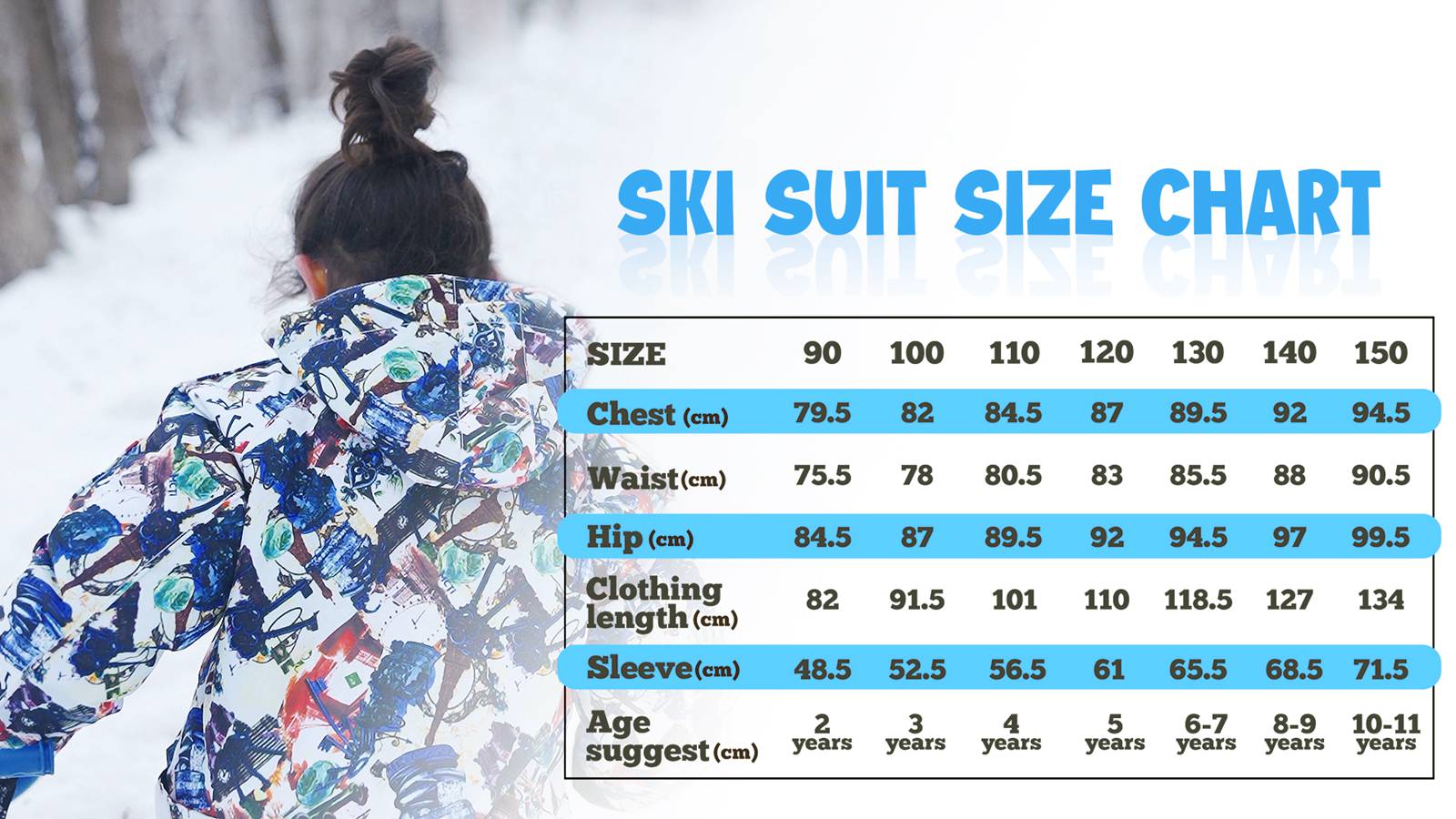 skisuit size chart