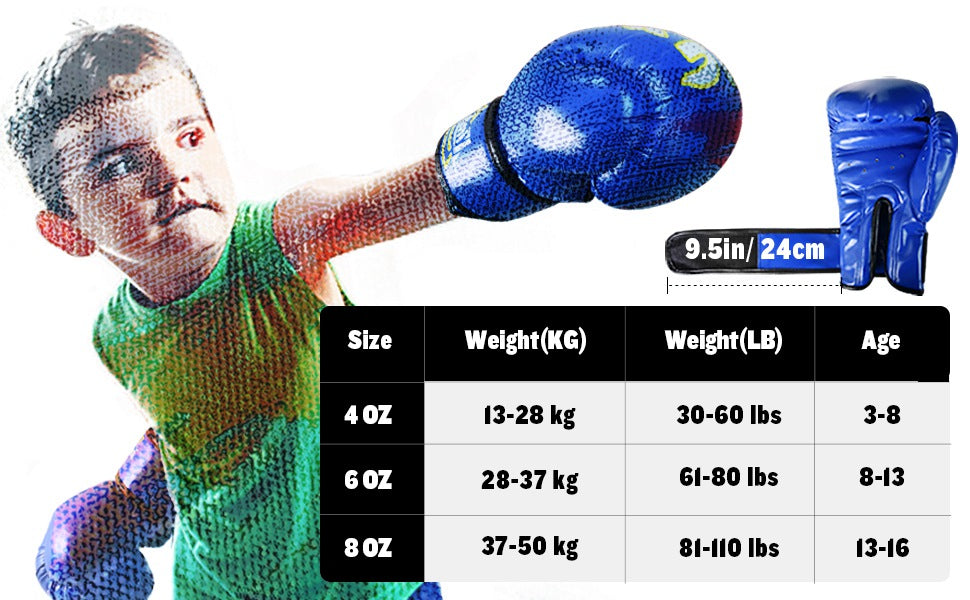Youth Boxing Glove size selection guide