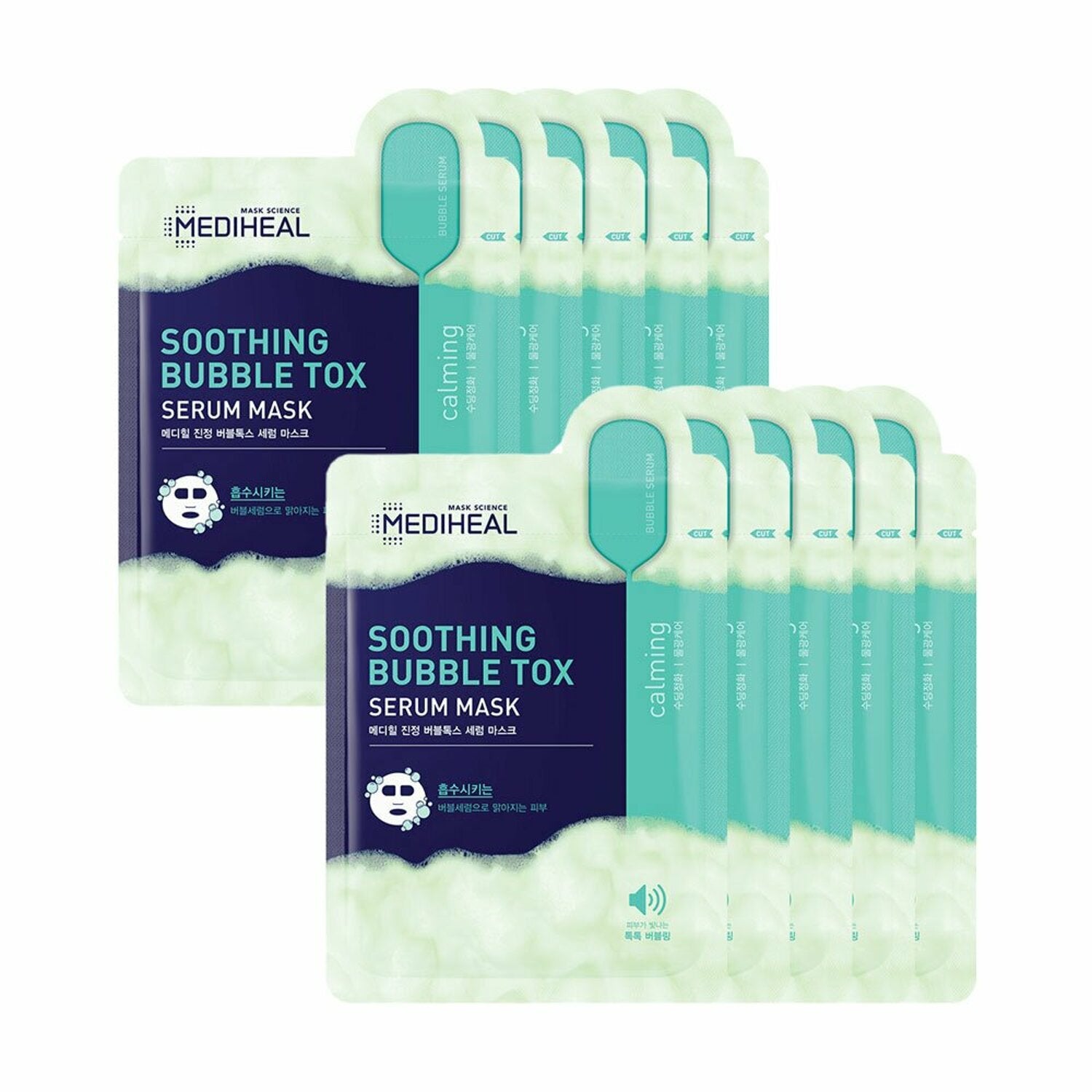 MEDIHEAL Soothing Bubble Tox Serum Mask Sheet 10P