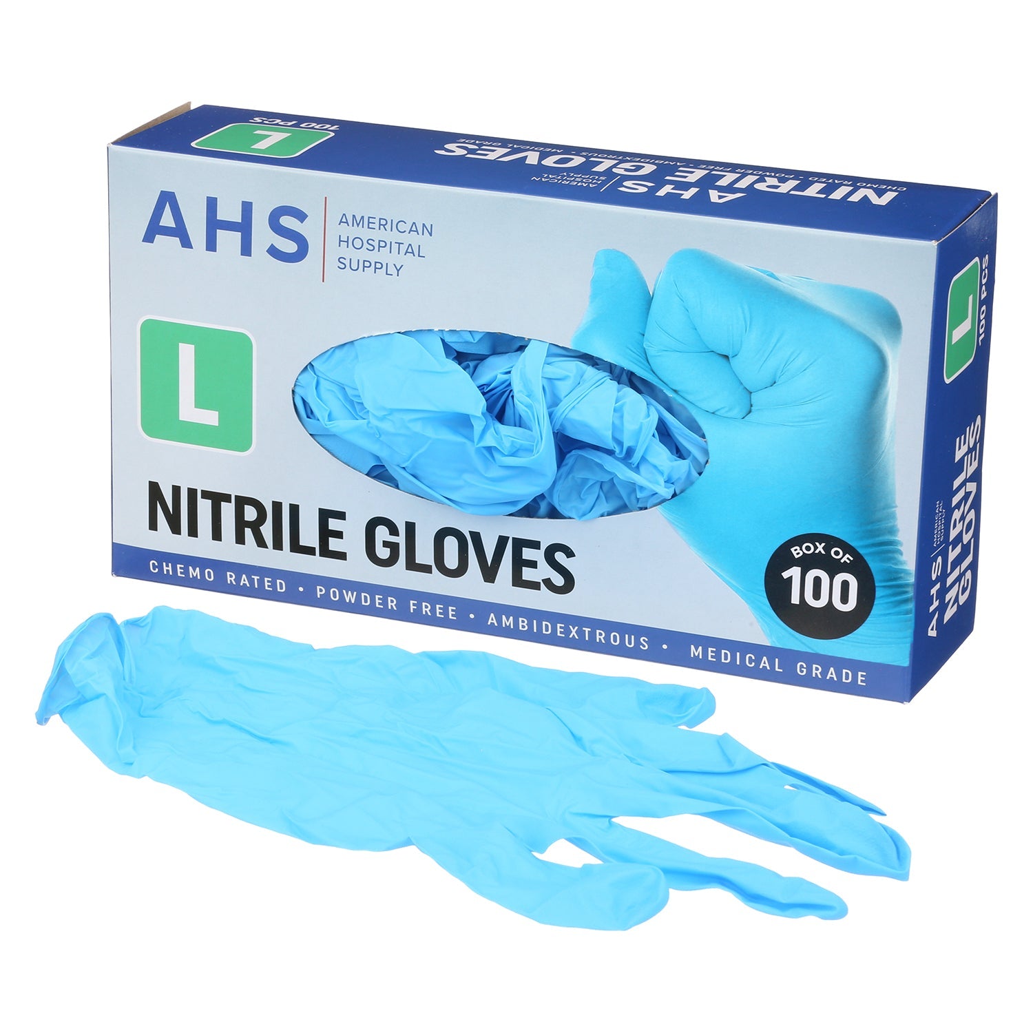 AHS Disposable Nitrile Exam Gloves, 3.5 MM, Chemo-Rated