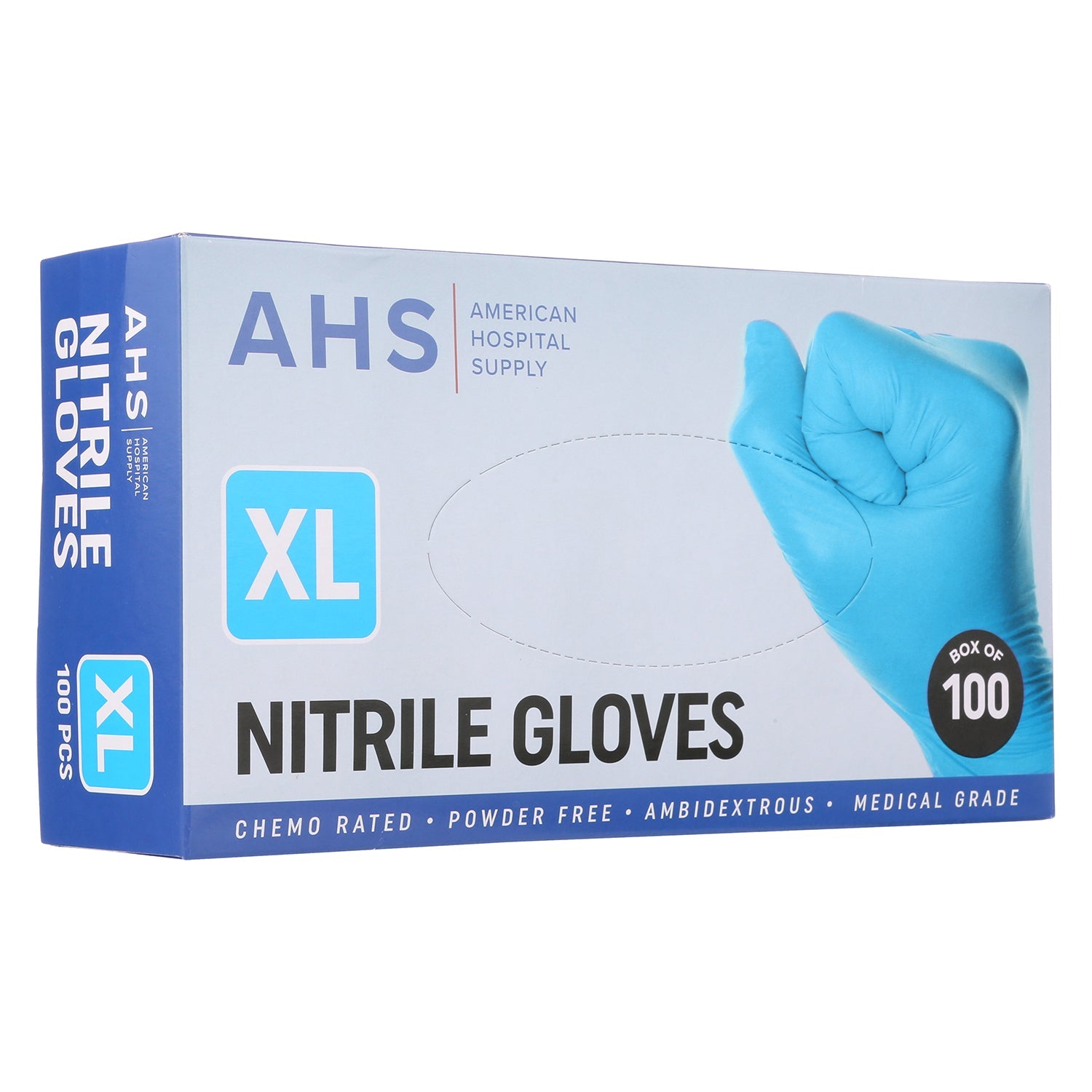 AHS Disposable Nitrile Exam Gloves, 3.5 MM, Chemo-Rated