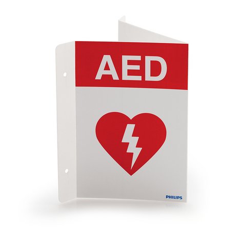 Philips Red AED Wall Sign