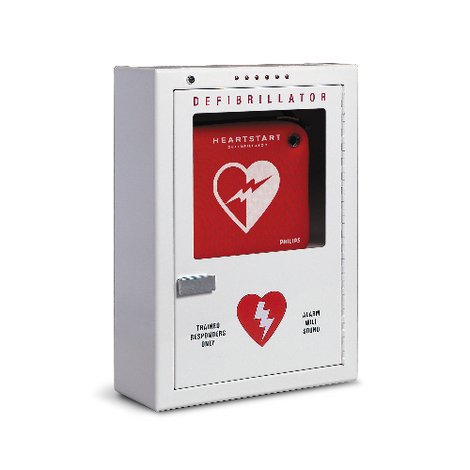 Philips Premium AED Cabinet - Standard Size Surface-Mount with Alarm and Light
