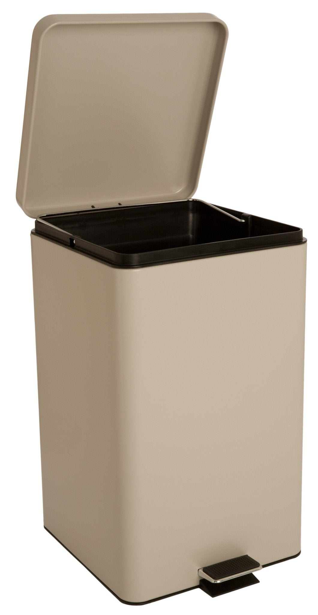 McKesson Trash Can with Plastic Liner, Square, Steel, Step-On, 32 QT