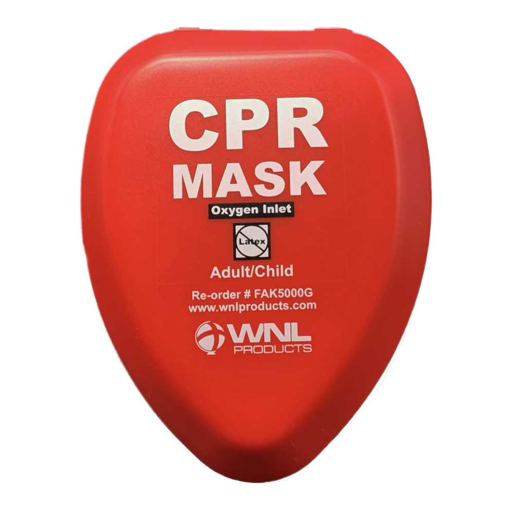 WNL Products CPR Masks for Adults and Children | Hard Red Case