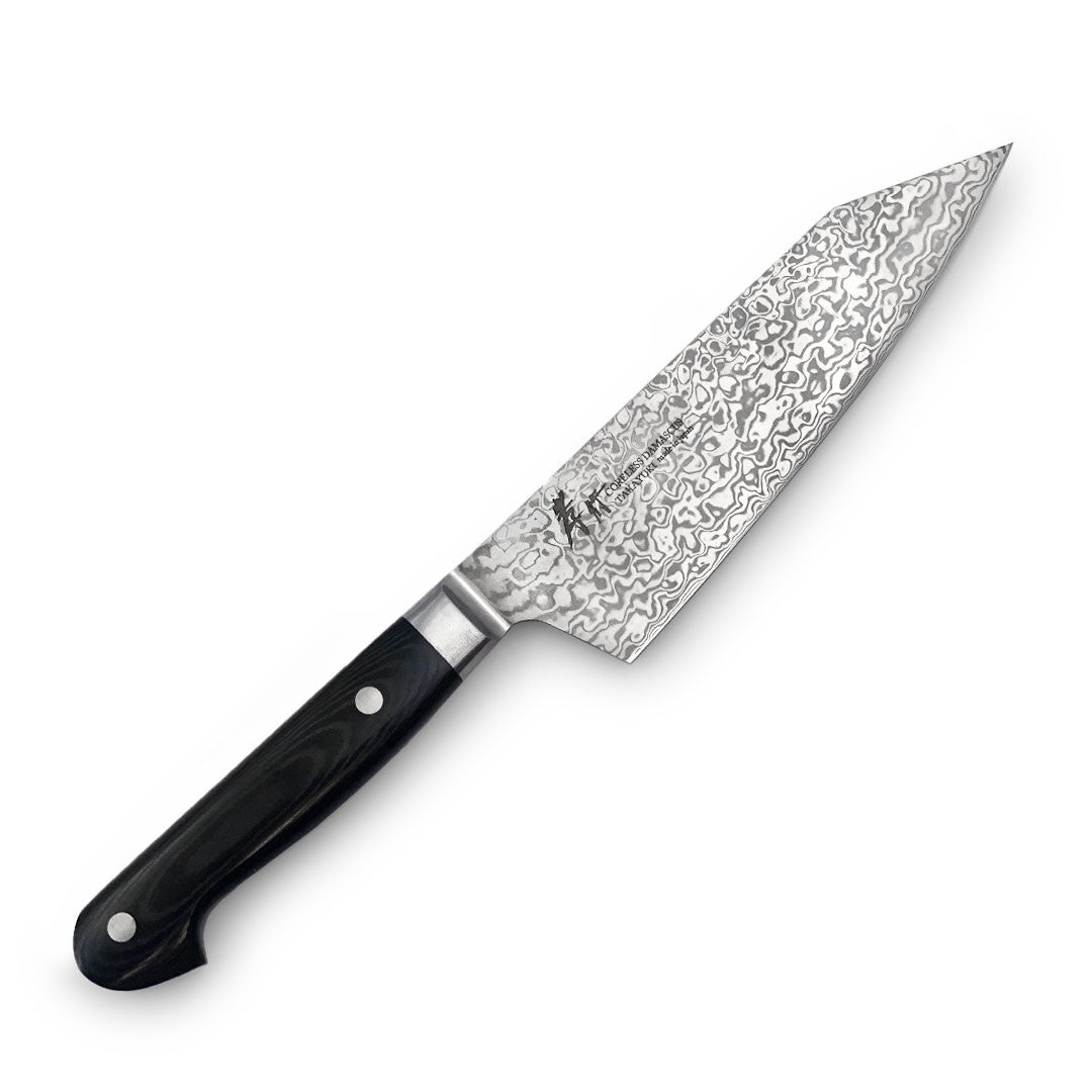 Sakai Takayuki Coreless Damascus Kengata Santoku 160mm (6.3