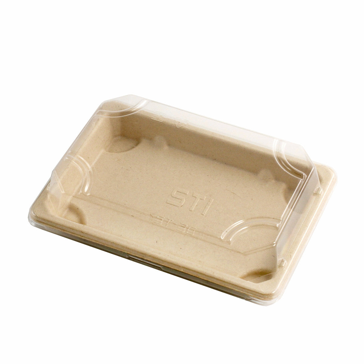 Lids for ST-3G Biodegradable Take Out Sushi Tray 6.5