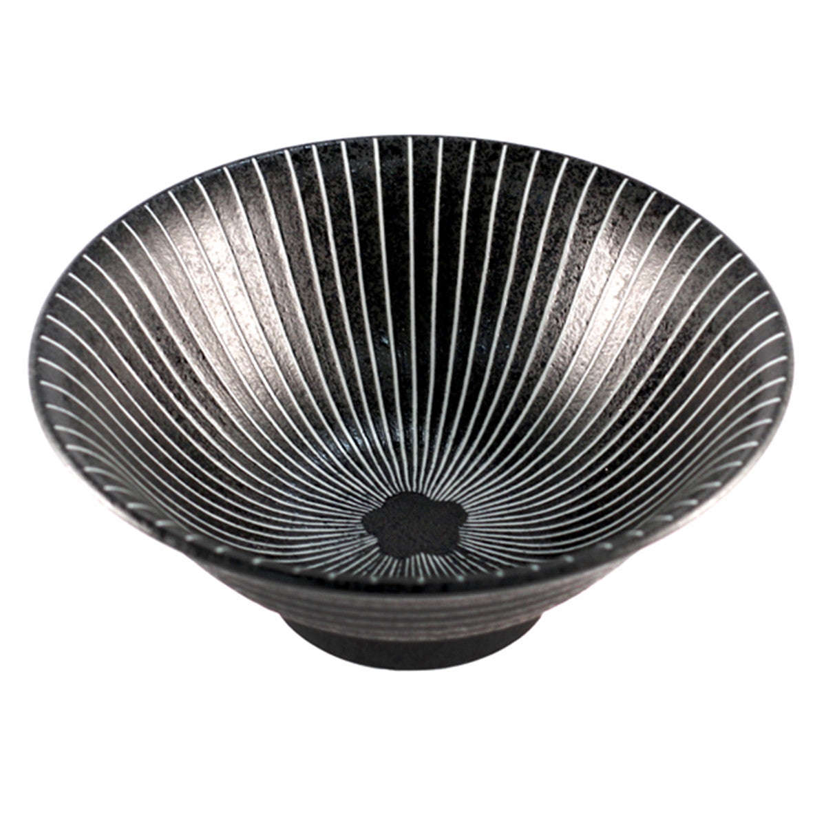 Black Bowl with Stripes 31 fl oz / 7.64
